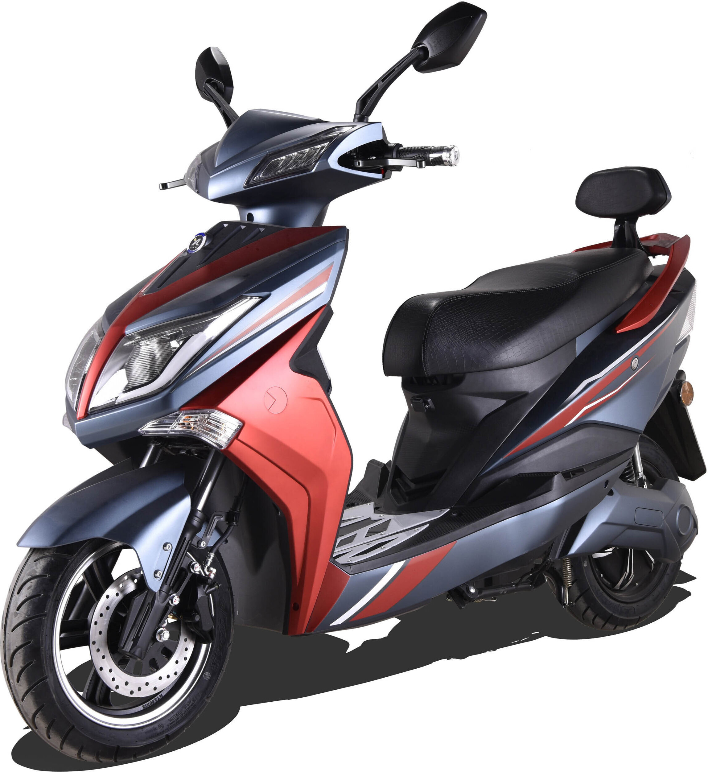 Elektroroller Futura Elektroroller Hawk 45 km/h Blei-Gel-Akku Roller E-Roller E-Scooter 3000 Watt Rot/Schwarz