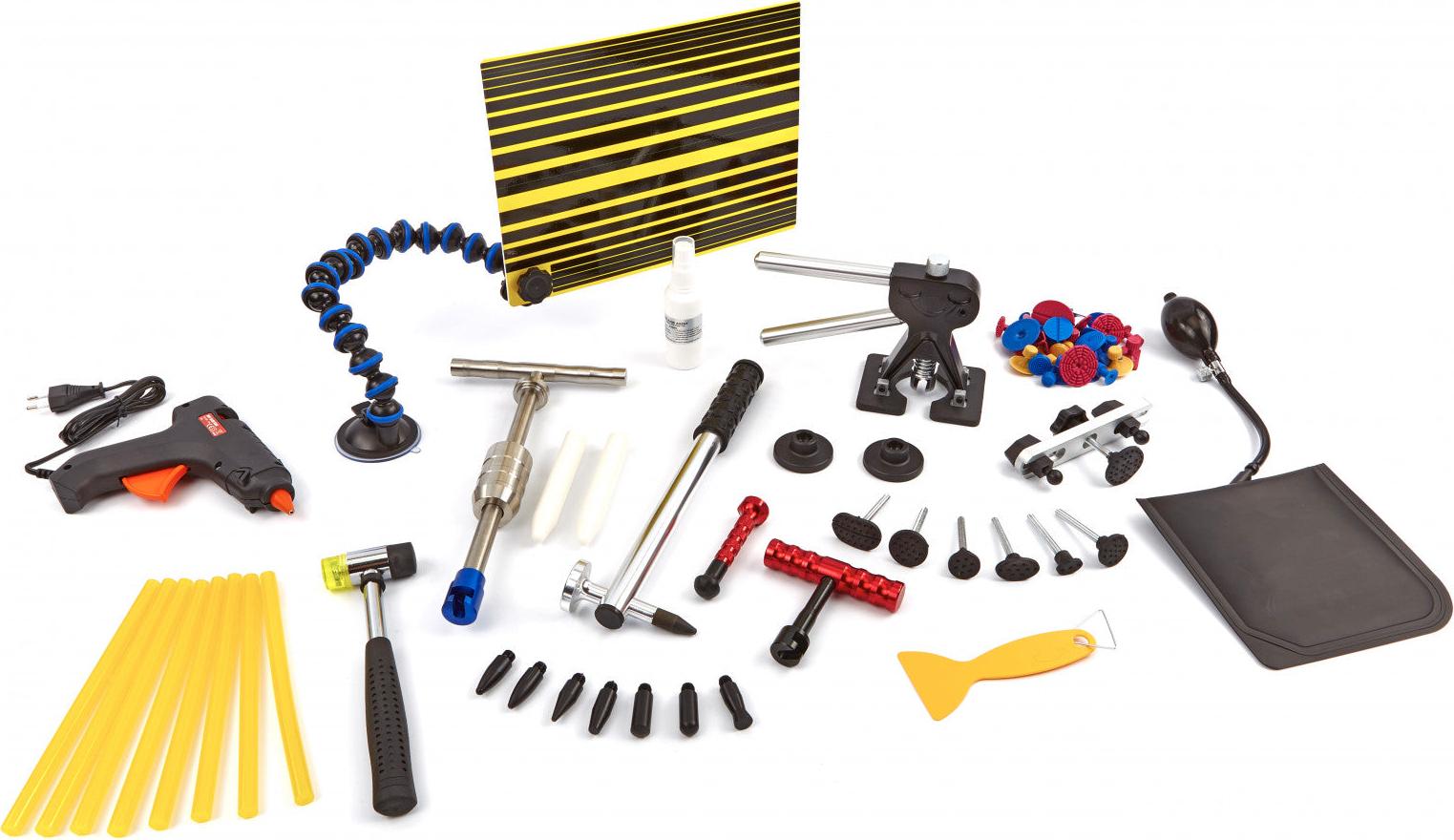 HBM 52-teiliges Profi-Dellenentfernungsset / Lackschadenfreie Dellenentfernung 18221