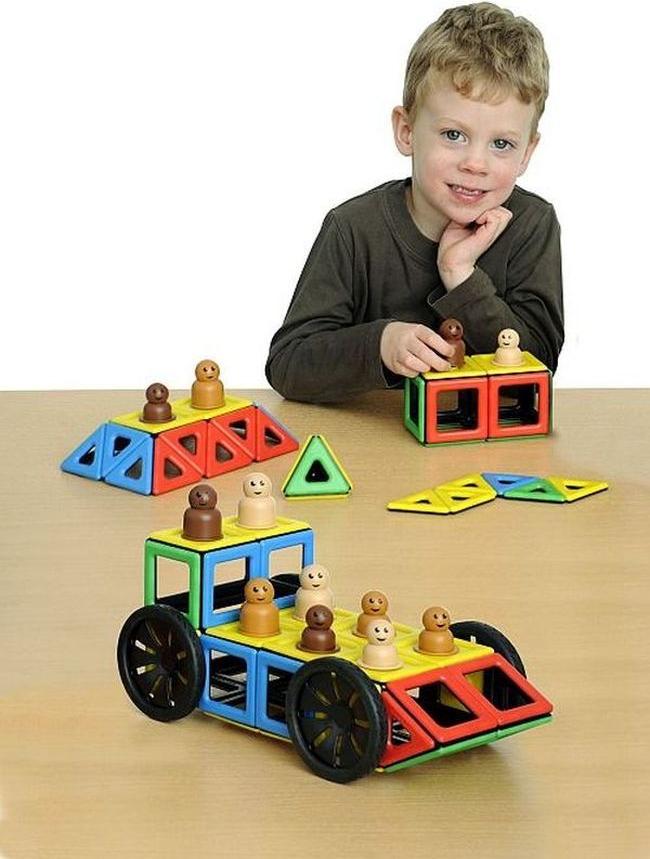 Polydron magnetisch, Drivers Set 92tlg., Fahrzeugset