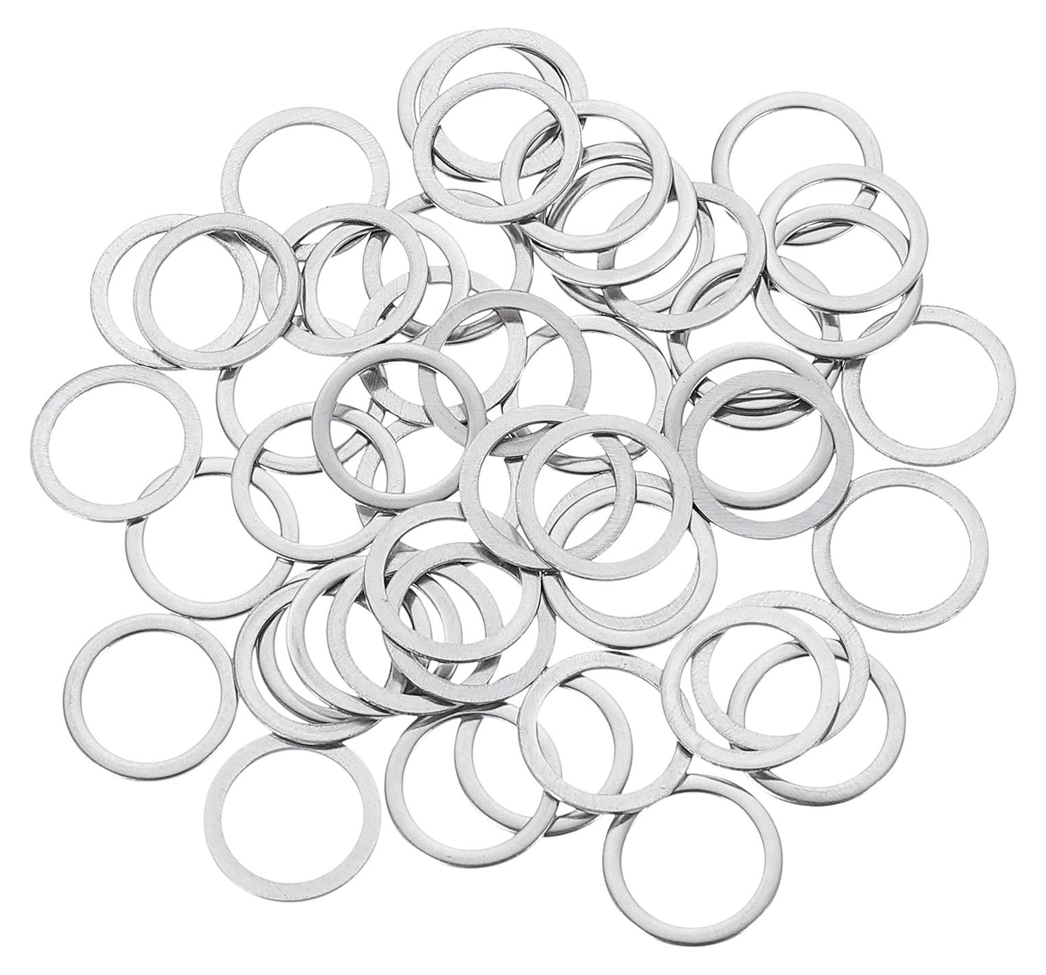 Markenlos 100 Stück M12-Ringe, 12x16x0,8 mm, verdickter Edelstahl 304, Flachringe