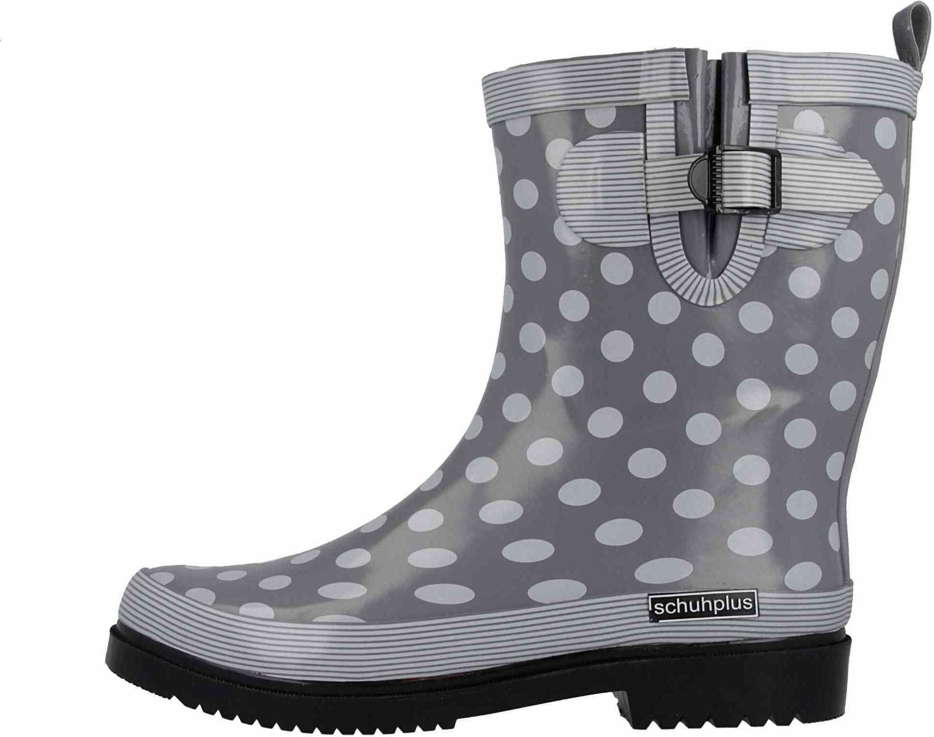 schuhplus Gummistiefel in Übergrößen Grau Dorin-k-Grau große Damenschuhe