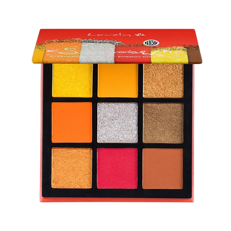 Lovely 9-Farbige Energieschub Lidschatten-Palette, 6g