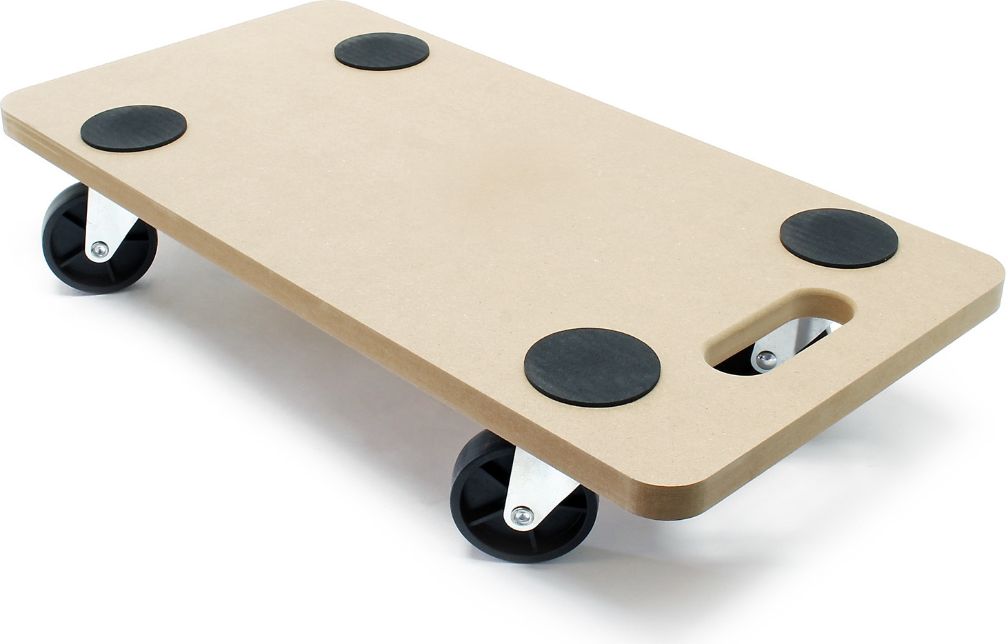 Wiltec Transportroller 250 kg 580x290 mm, viereckig, MDF Möbelroller, Rollbrett mit 4 Lenkrollen, Möbelhund als Umzugshilfe 61848