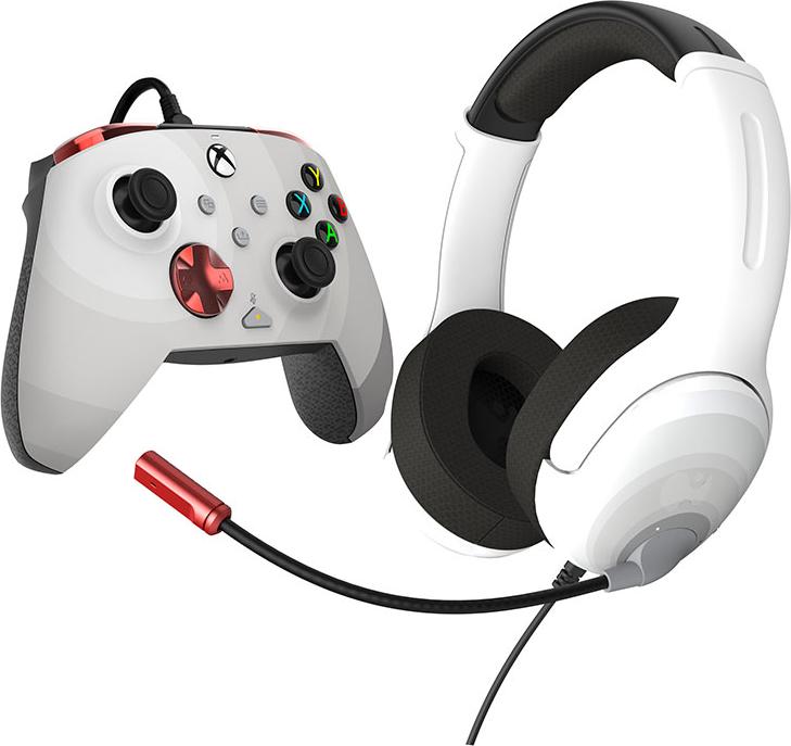 PDP 049-026-RWB, Gamepad, PC, Xbox One, Xbox Series S, Xbox Series X, D-Pad, tlačidlo zdieľania, káblový, USB, USB Type-C