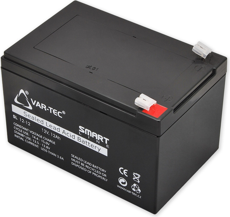VAR-TEC Smart Line 12V/12Ah - Batterie SL12-12, Lebensdauer 3-5 Jahre