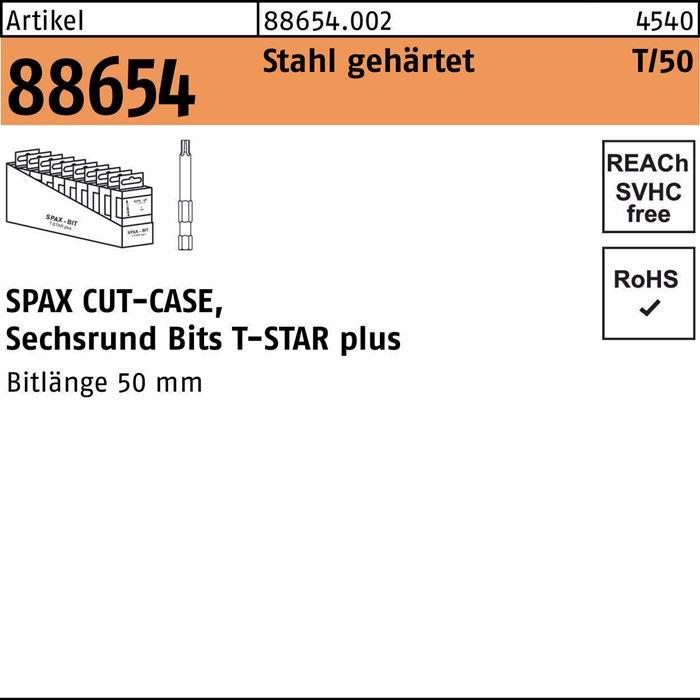 SPAX-BIT für T-STAR plus Länge 50 mm im CUT-CASE 5 Stück 