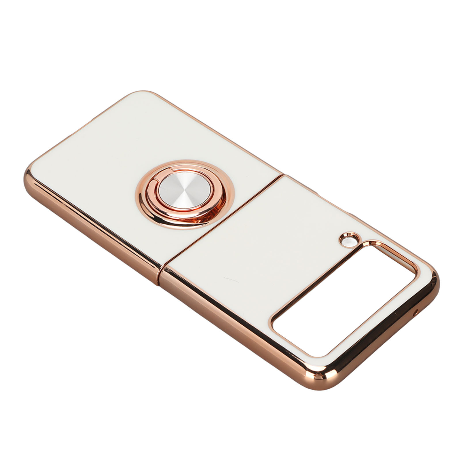 Puzdro na mobilný telefón pre Z Flip 3, ochranný kryt na telefón pre Z Flip 3, galvanizované puzdro na telefón pre Z Flip 3, obal na telefón so stojanom na prsty, puzdrá na telefón so stojanom na prsty, ochranné puzdro na smartfón