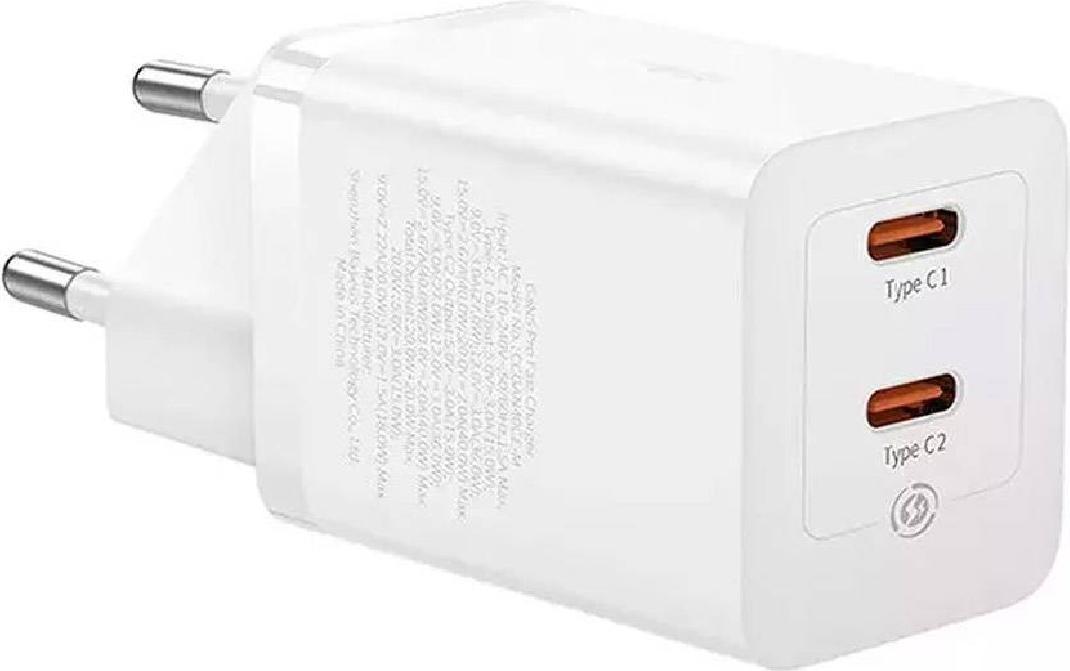 Baseus Ladegert GAN5 Pro Fast Charger Dual USB-C 40W Wei CCGP180102
