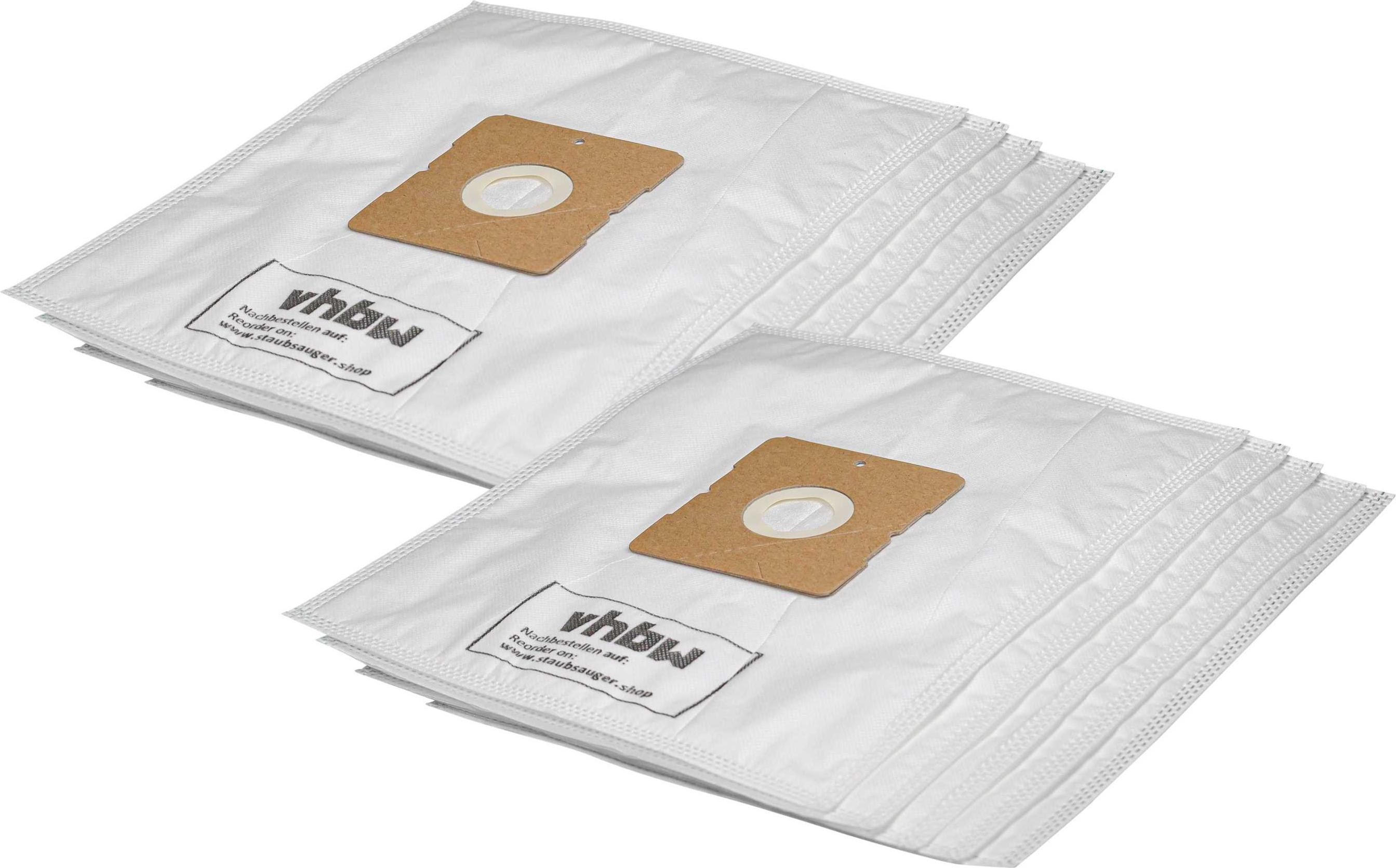 vhbw 10x Staubbeutel kompatibel mit DeLonghi XTL 212 PET XLence, XTRC 140 E - Scoop, XTL 220 PE - XLence Staubsauger - 32cm x 27cm Weiß 165559670-27