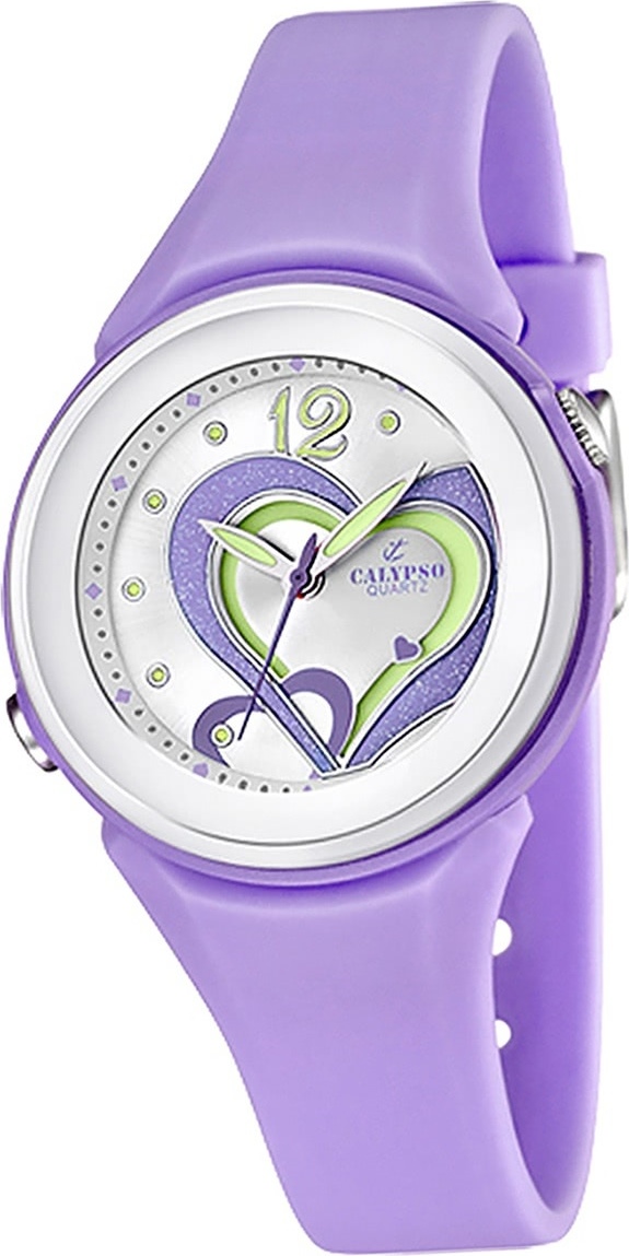 Calypso Plastové dámske hodinky K5576/4 Náramkové hodinky Lilac Purple Analogico D2UK5576/4