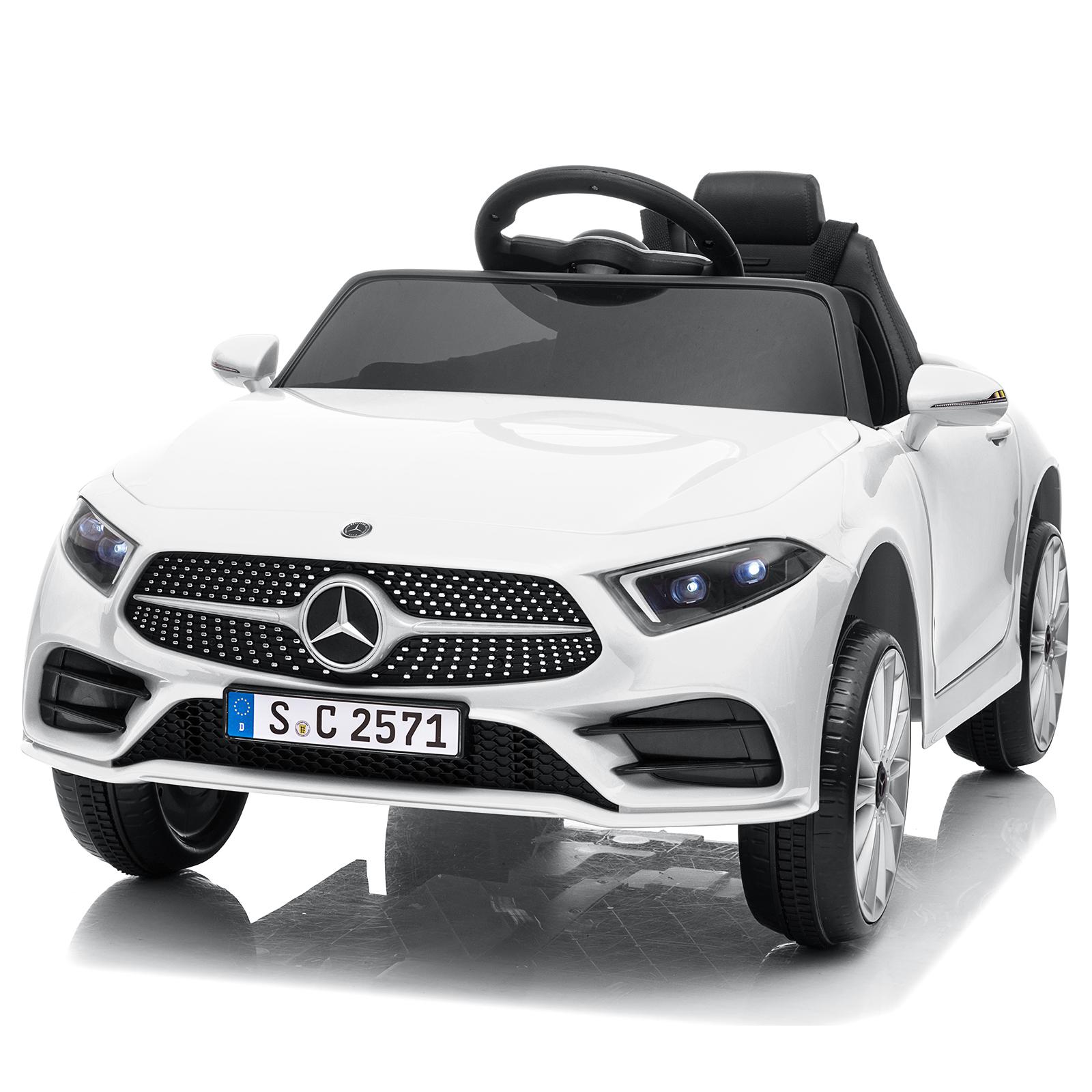 FCH Elektroauto Kinderauto Mercedes-Benz CLS 350, Kinder-Elektroauto mit Fernbedienung ,12V,90*60*40cm,Weiss