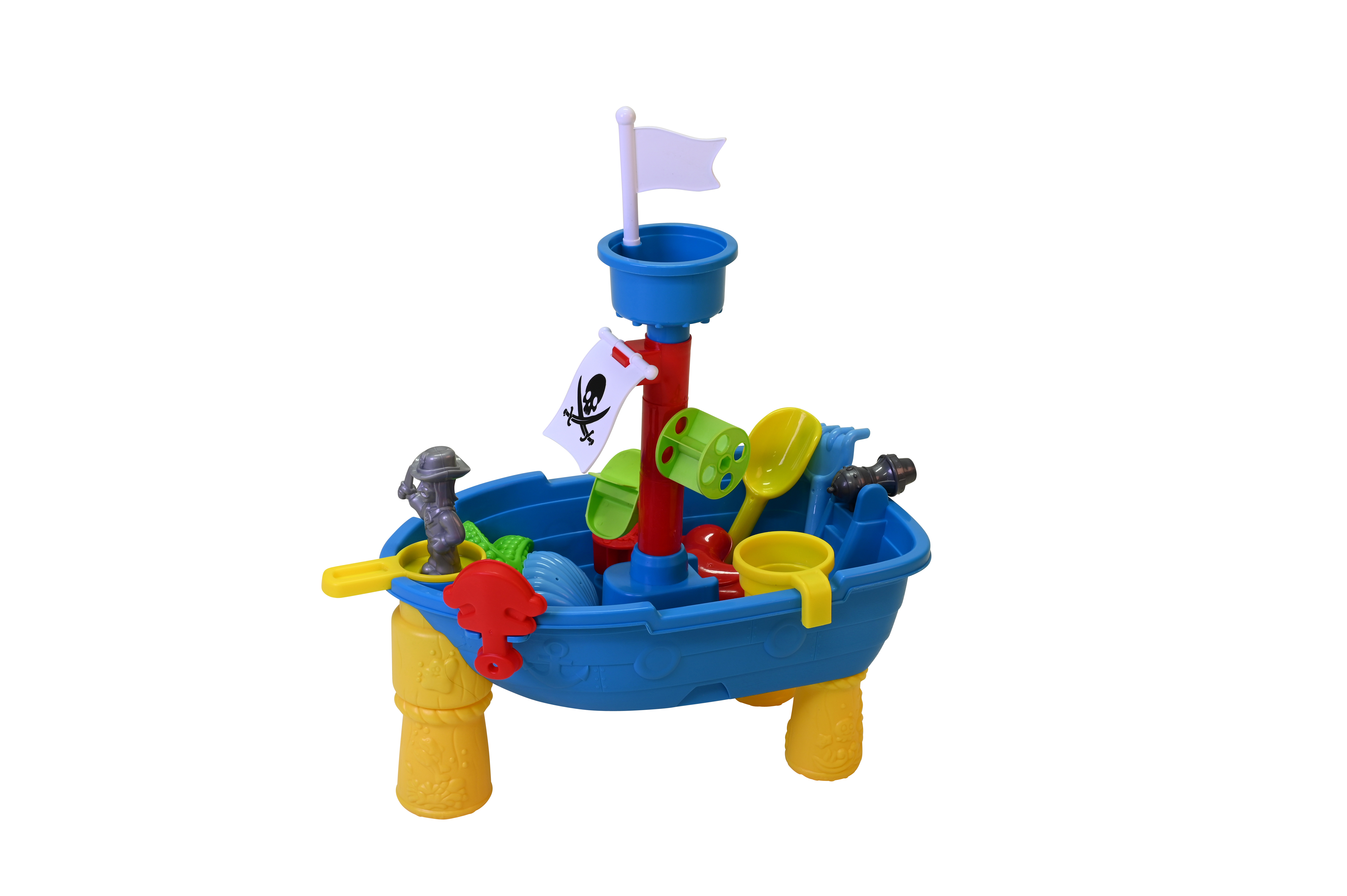 Sand und Wassertisch Wasserspiel Piratenboot Gartenspielzeug IDENA 8810 