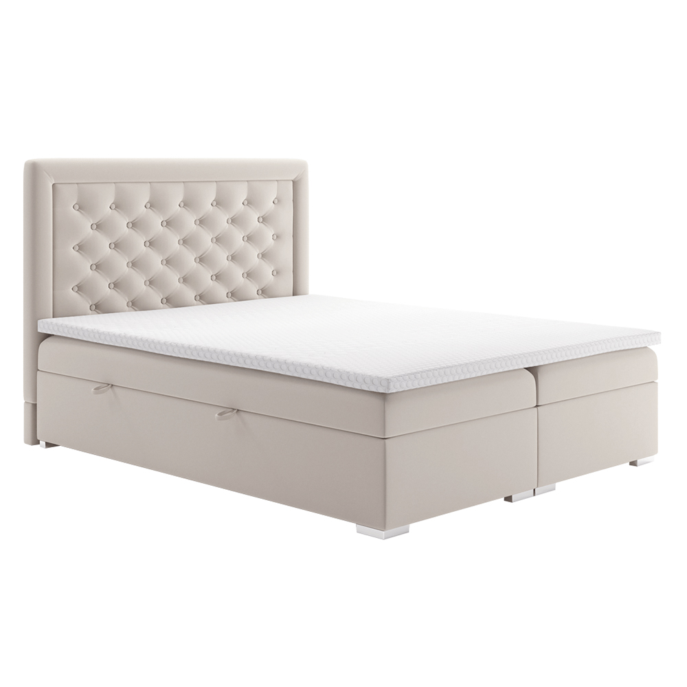 MOB, Manželská posteľ Boxspring 160 cm - Durius (s matracmi)