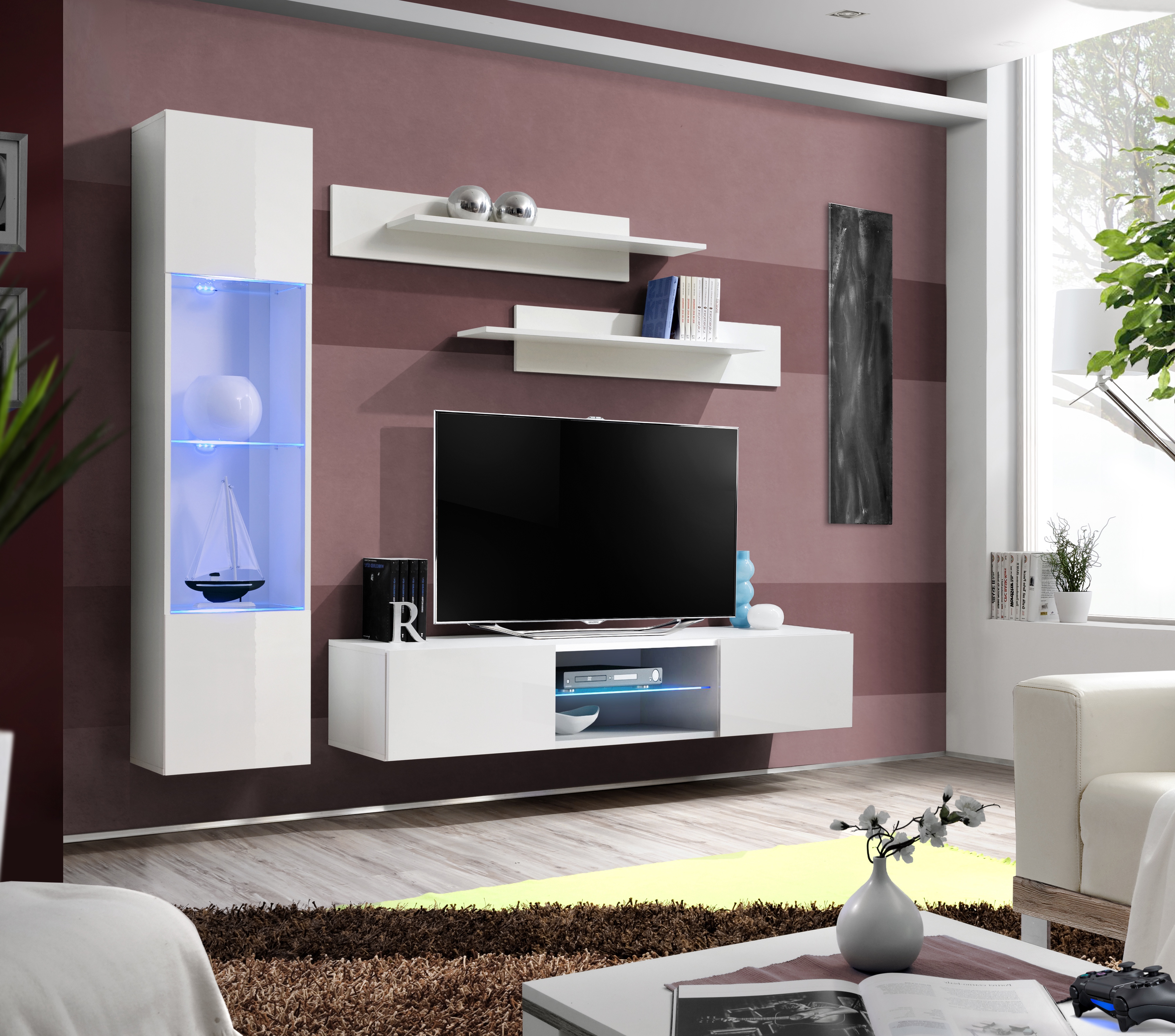 VENETI Wohnzimmermöbel FREYA 7 – weiß 020-20-00806