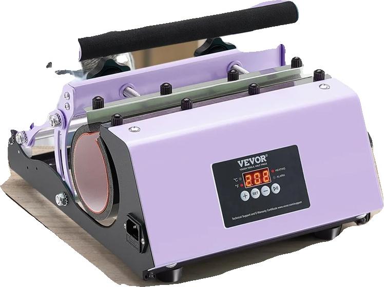OEM Tumbler-Hitzepresse, Dual-Station, einstellbare Druckeinstellungen, Lila B 12.8lbs 2450