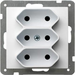Ospel GP-3G/m/00, Weiß, IP20, 2,5 A, 71 mm, 45 mm, 71 mm
