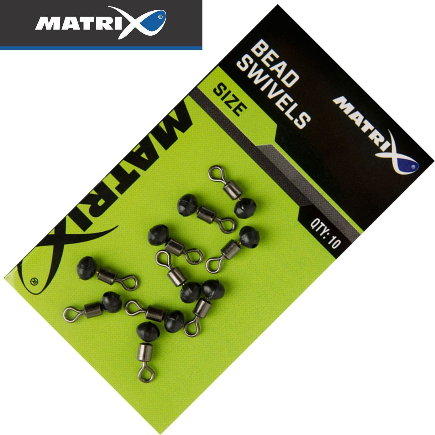Fox Matrix Bead Swivels - 10 Angelwirbel , Größe:12 GAC376