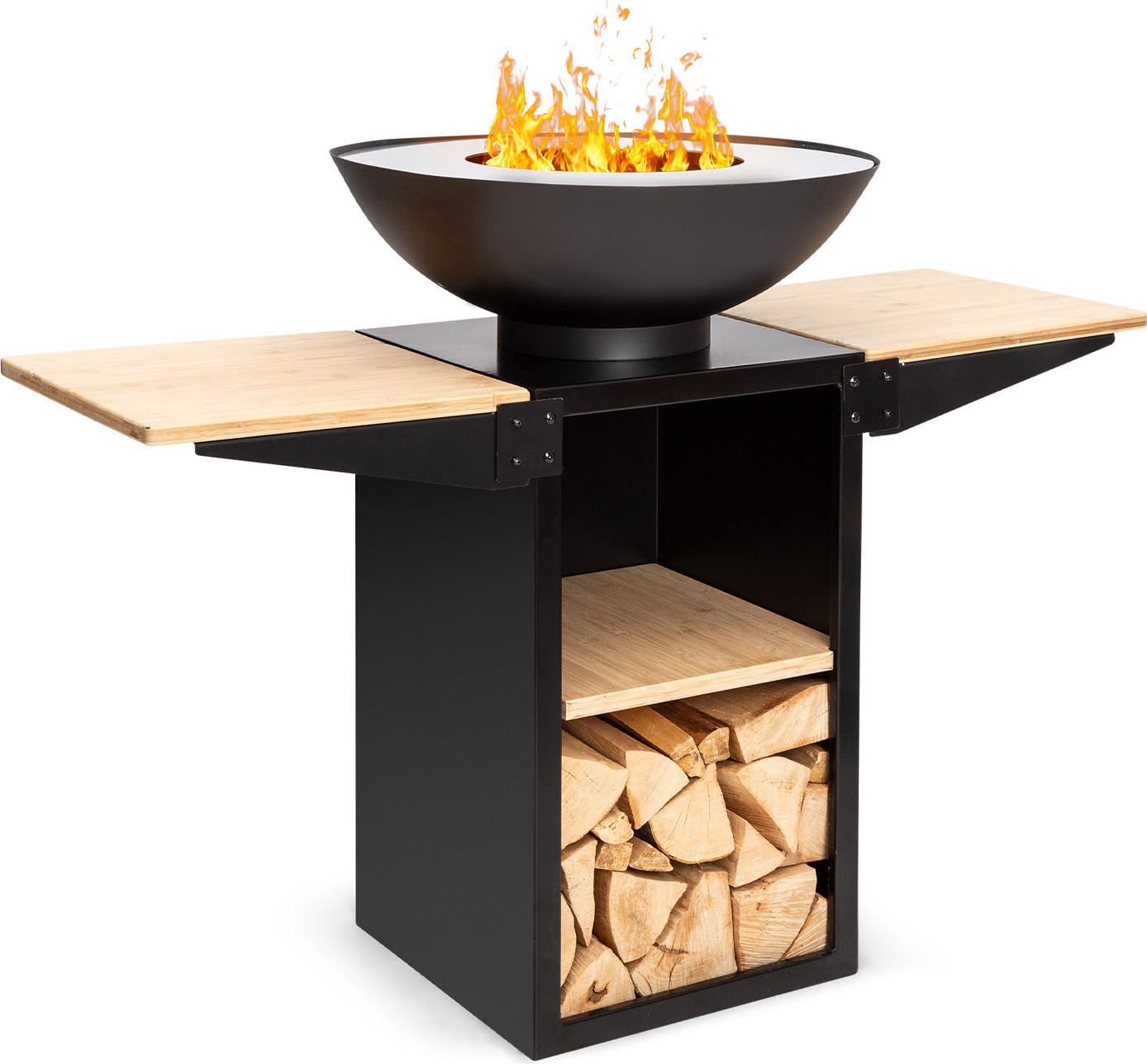 Blumfeldt Feuerschale, Tragbare Feuerschalen für den Garten, Outdoor Feuerstelle, Feuerschalen mit Grillrost, Feuerschale Groß, Gartenfeuerschale für Balkon & Terrasse, 122 x 91 x 60 cm 173