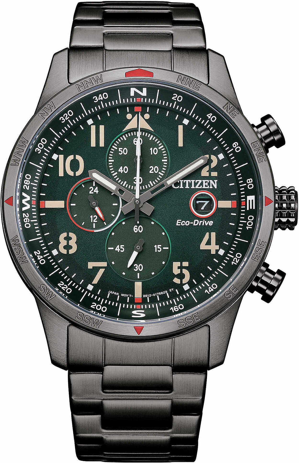 Chronograf Citizen Grey so skrutkou Collection Aviator Crono - muž