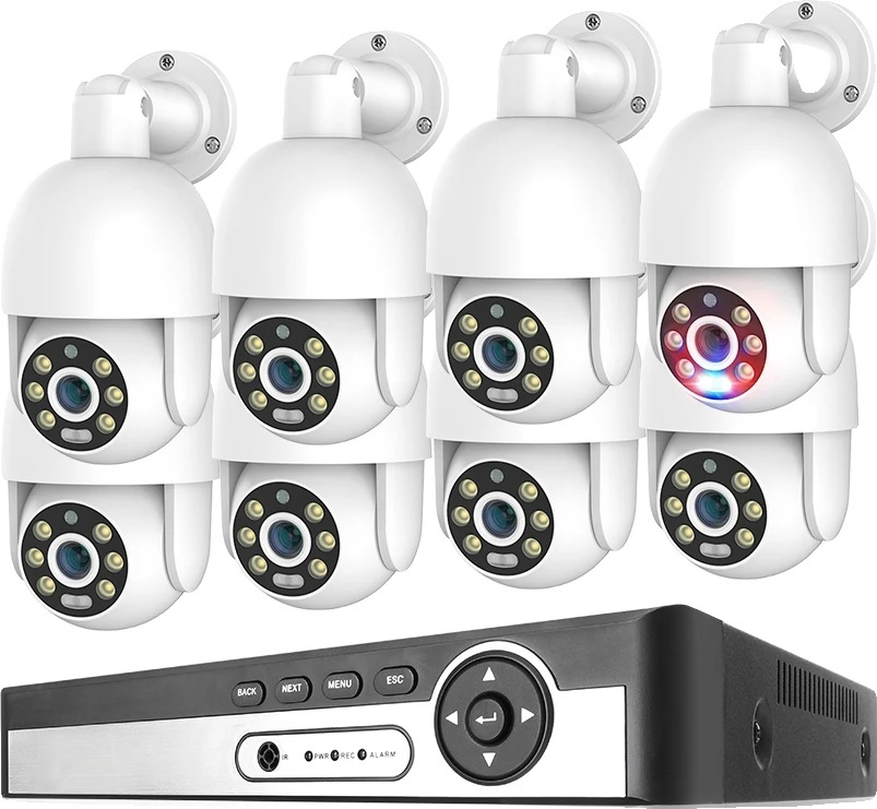 Bezpečnostný kamerový systém PTZ, kompresia H265, obojsmerná audio komunikácia, 8CH NVR 8 ks CAM 5MP, 3T (vonkajšie športy), 8CH NVR 8 ks CAM 5MP, 3T (vonkajšie športy)
