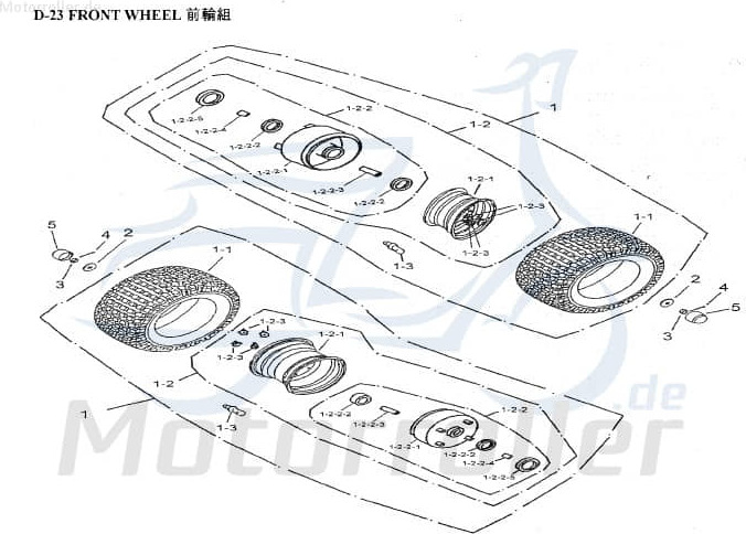 Aeon Cobra 125 RS II Vorderrad 125ccm 4Takt K42705-156-000 Motorroller.de Vorderradfelge Vorderfelge Vorderrad-Felge vorne Vorder-Felge Vorder-Rad ATV