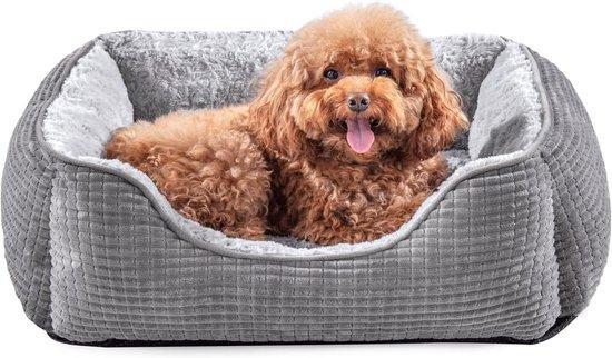 OEM Klein Orthopedisch Hundebett - Kalmernd und Antirutsch - Weich Rosa Samt - Für kleine Hunde und Katzen - Grau - 51 x 48 x 15 cm 2026
