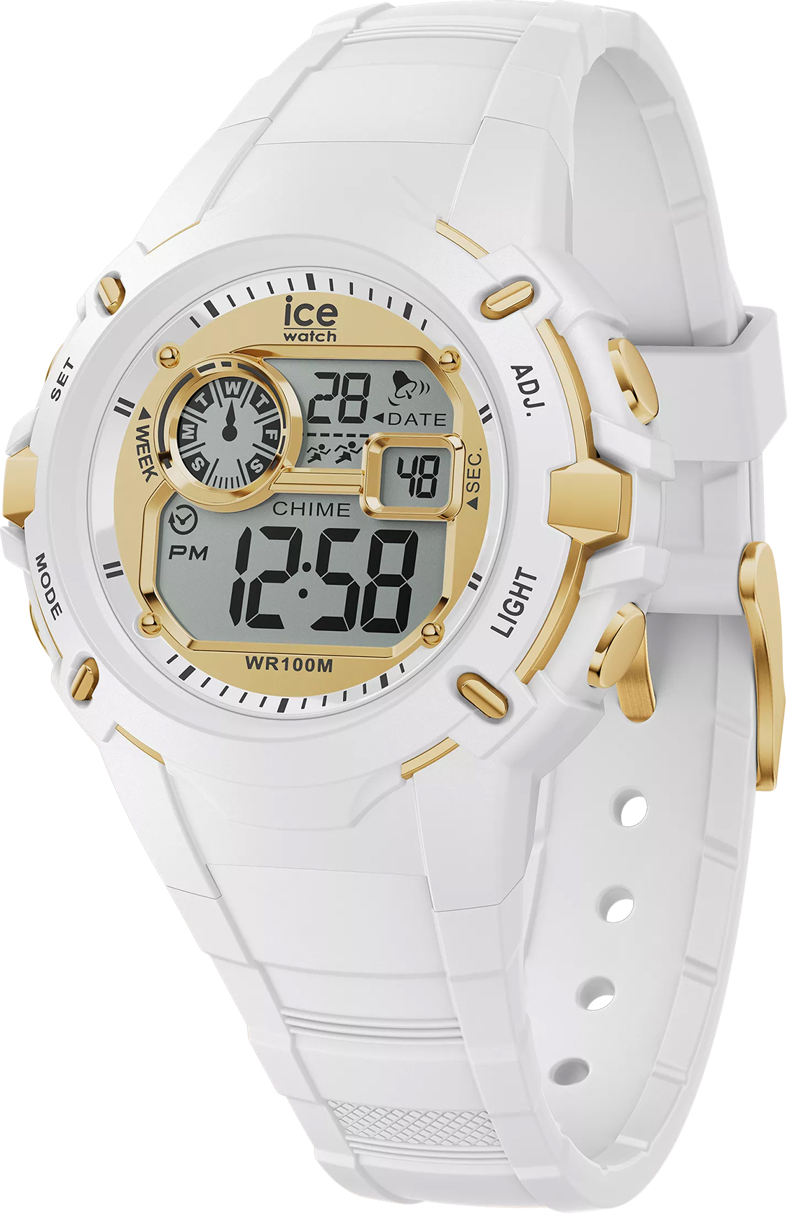 Hodinky Ice-Watch Ice Digit Explorer Magical White Gold (S)