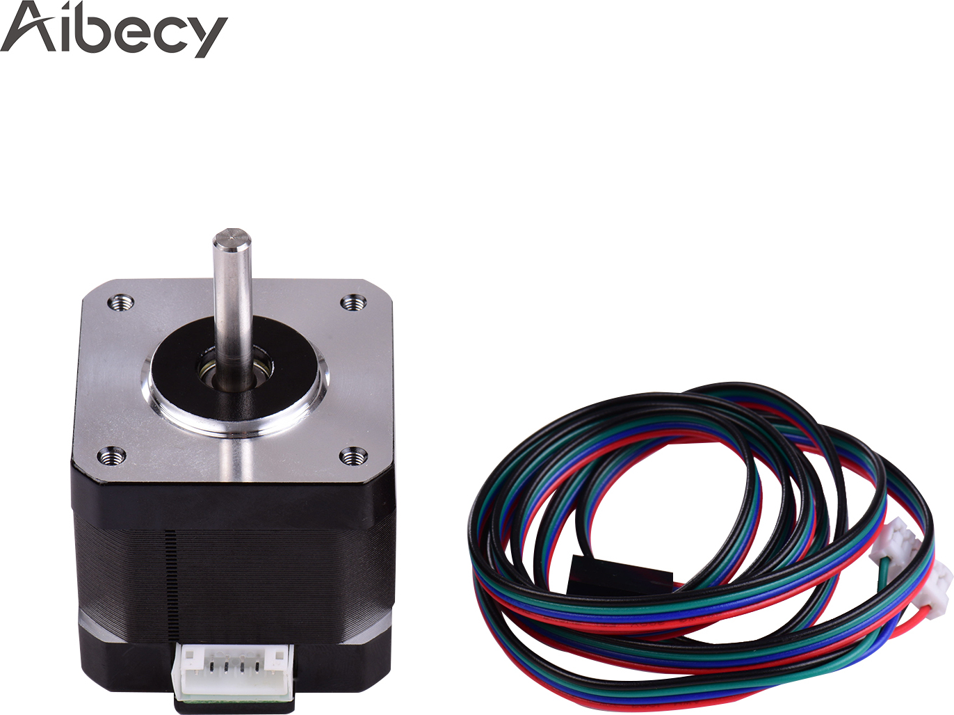 Aibecy 42 Schrittmotor 2 Phasen 0,9 Grad Schrittwinkel Geräuscharm 17HS4401S Schrittmotor mit 1 m Kabel für CNC-3D-Drucker