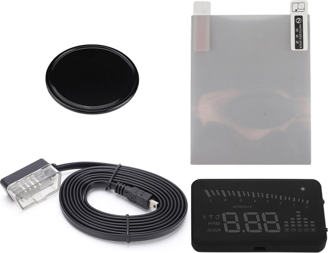 Gistuch Tachometer, Kopf -up -Display Farb LED Ermüdung Antrieb Alarm Universal Geschwindigkeitswarnung für Warnung