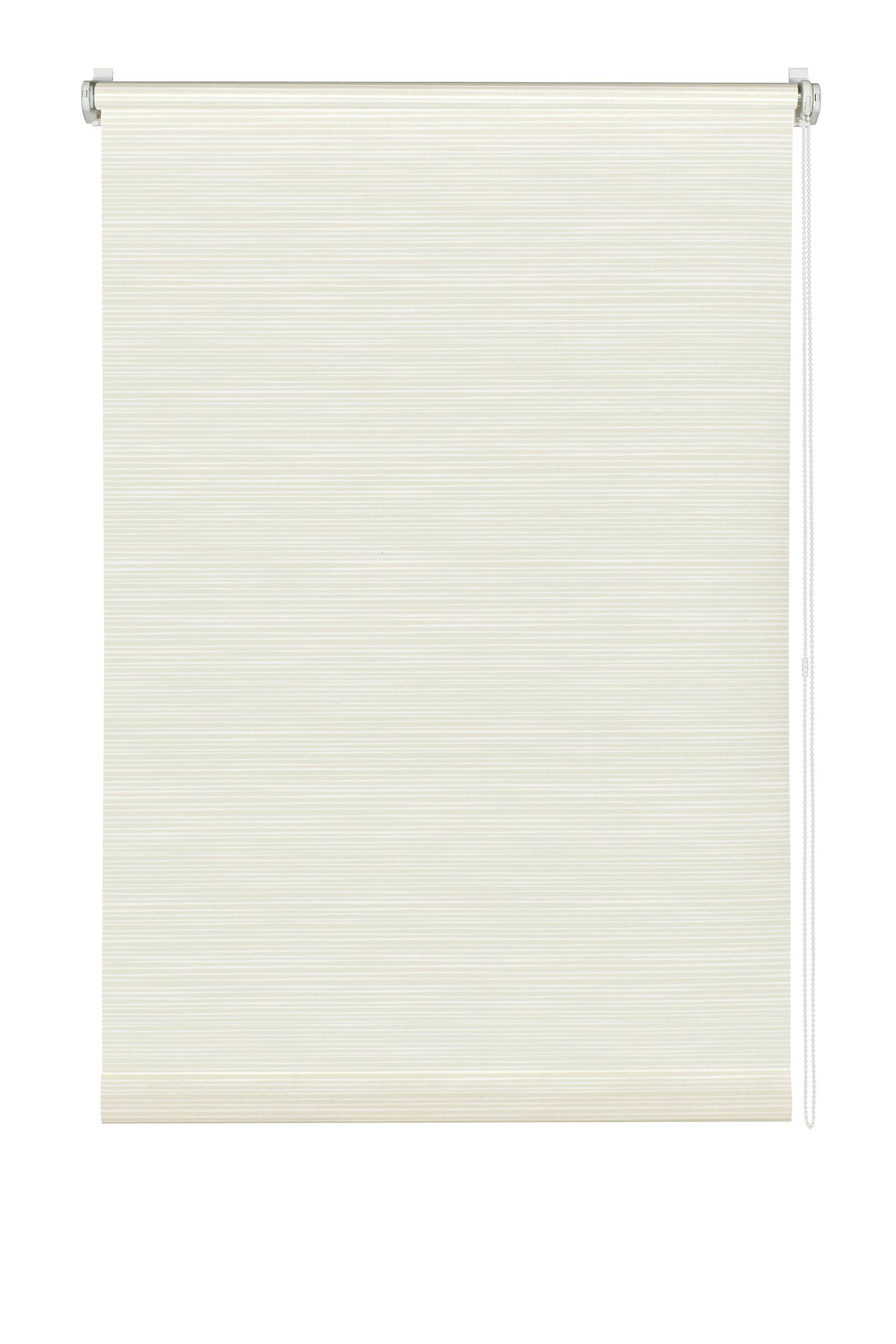 Gardinia EASYFIX Rollo Nachbildung 103 Streifen weiß/beige 120 x 150 cm