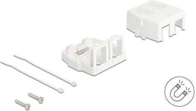 DELOCK Keystone Leergehäuse 2 Port magnetischer Unterseite w 85843