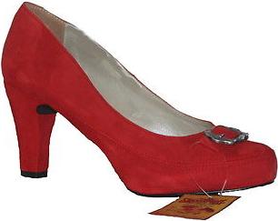 Stockerpoint Pumps velour Tracht rot 6000 41