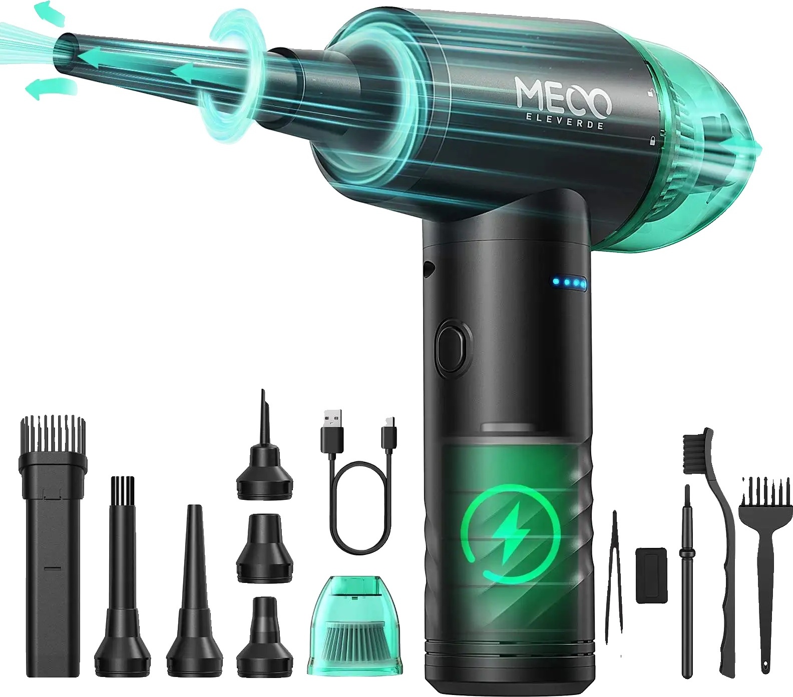 Elektrický fúkač a vysávač vzduchu, sací výkon 13000PA, objem 156 ml , ME-CR1