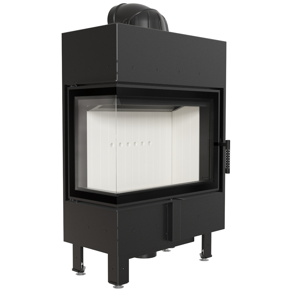 Oceľový krb Lucy Slim ľavostranné 8 kW Ø 160