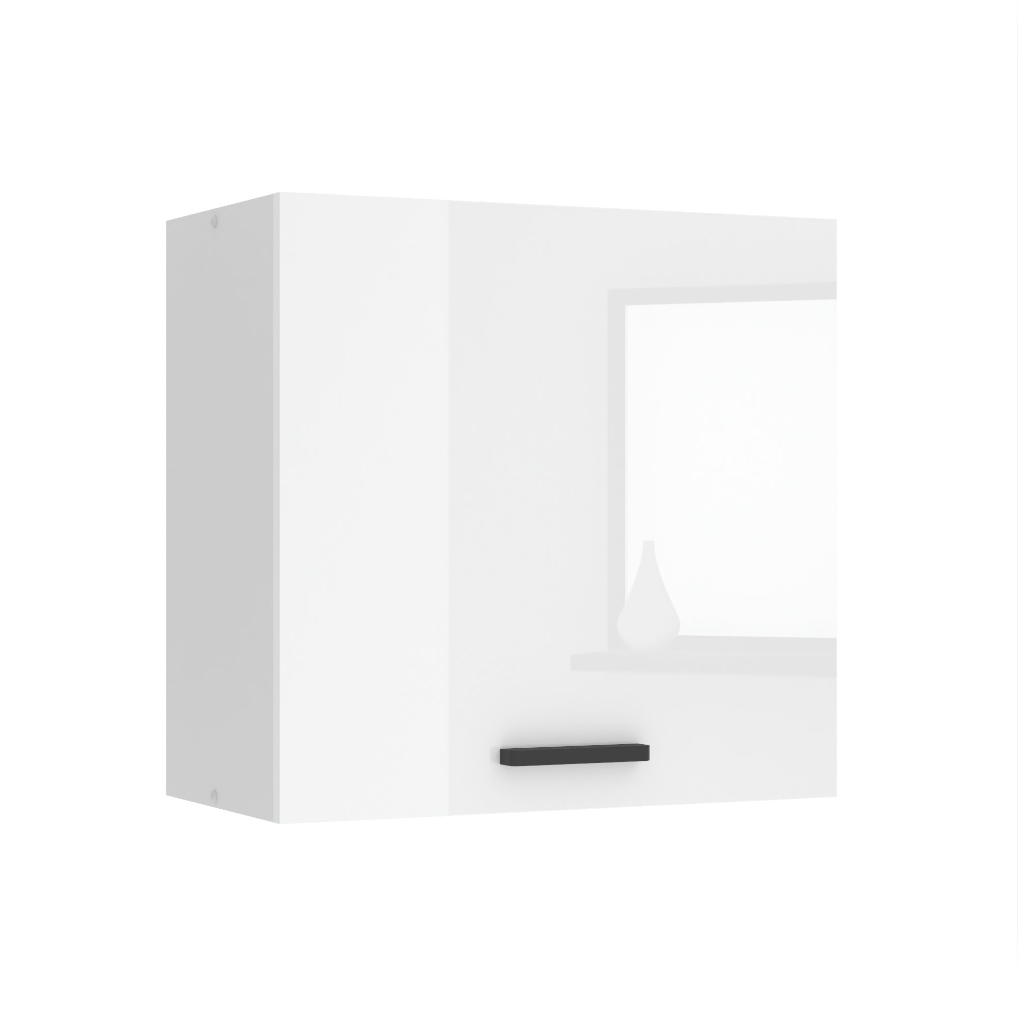 Weiß Breite Küchenhängeschränke, 1 Hochglanz Hängeschrank Hängend, Tür, Küche, Belini SG. Wandschrank 60 Küchenschränke cm. mit Oberschrank
