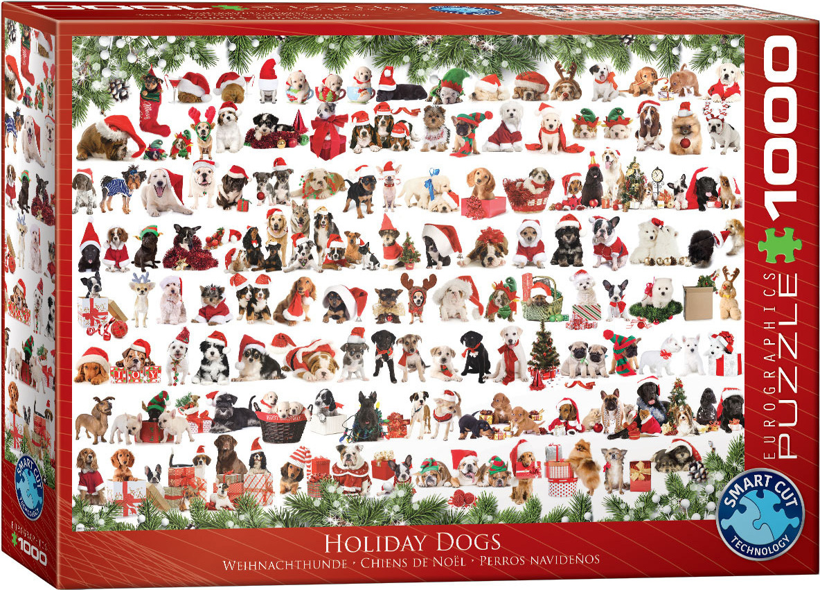 Empireposter 1000 Teile Puzzle Weihnachtsvorfreude mit Hunden 855336