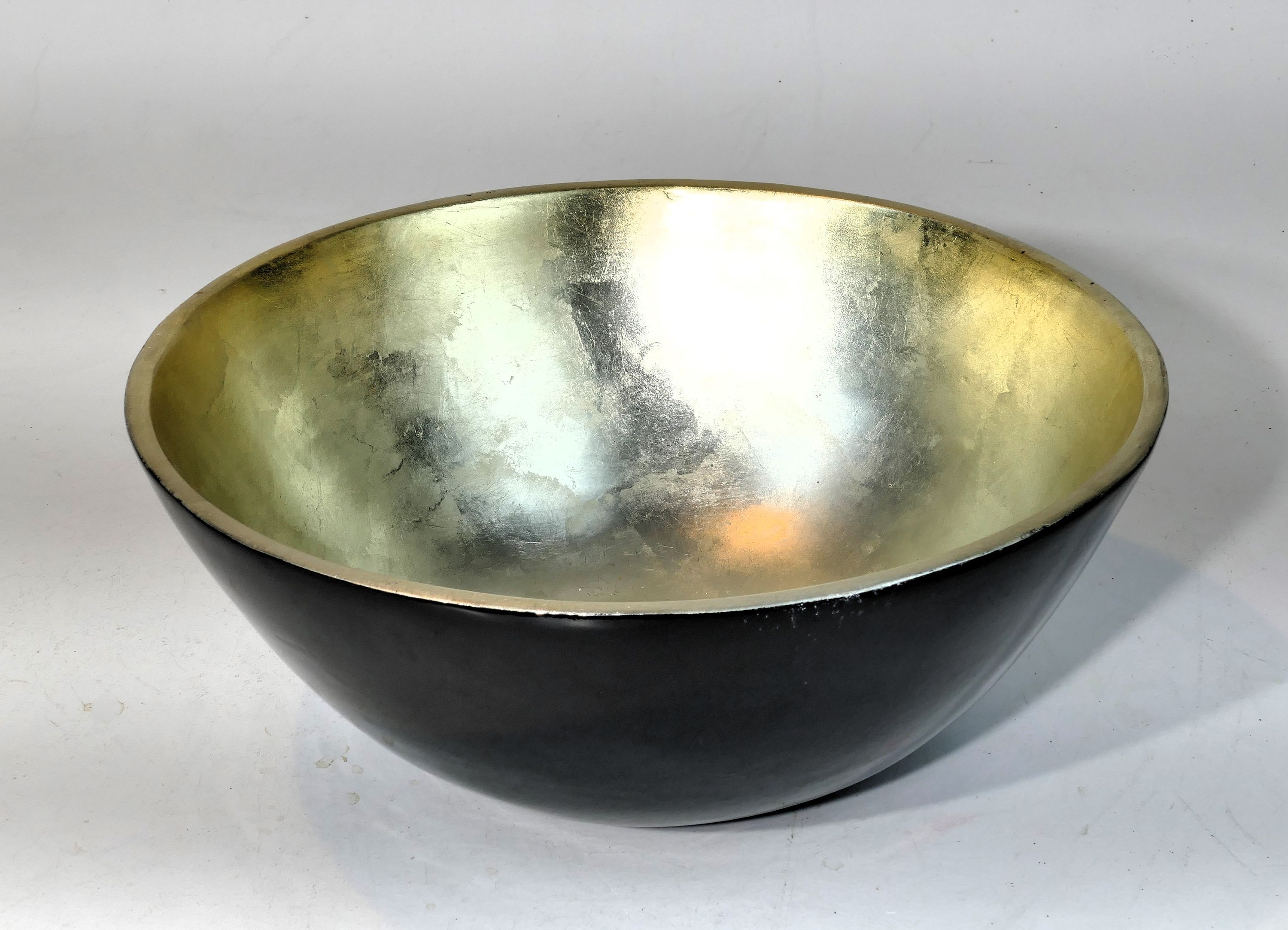 artra design Bambus Schale,schwarz gold, Design Schale, Deko, Dekoration Dekoschale Geschenk Tischschale 9119234 L