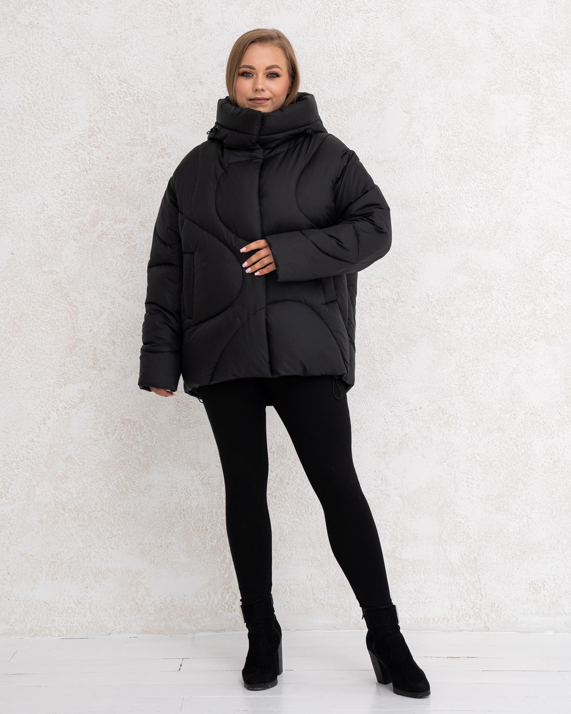 Damen-Winterjacke mit Kunstdaunen 0480 - 54 Schwarz A.G.