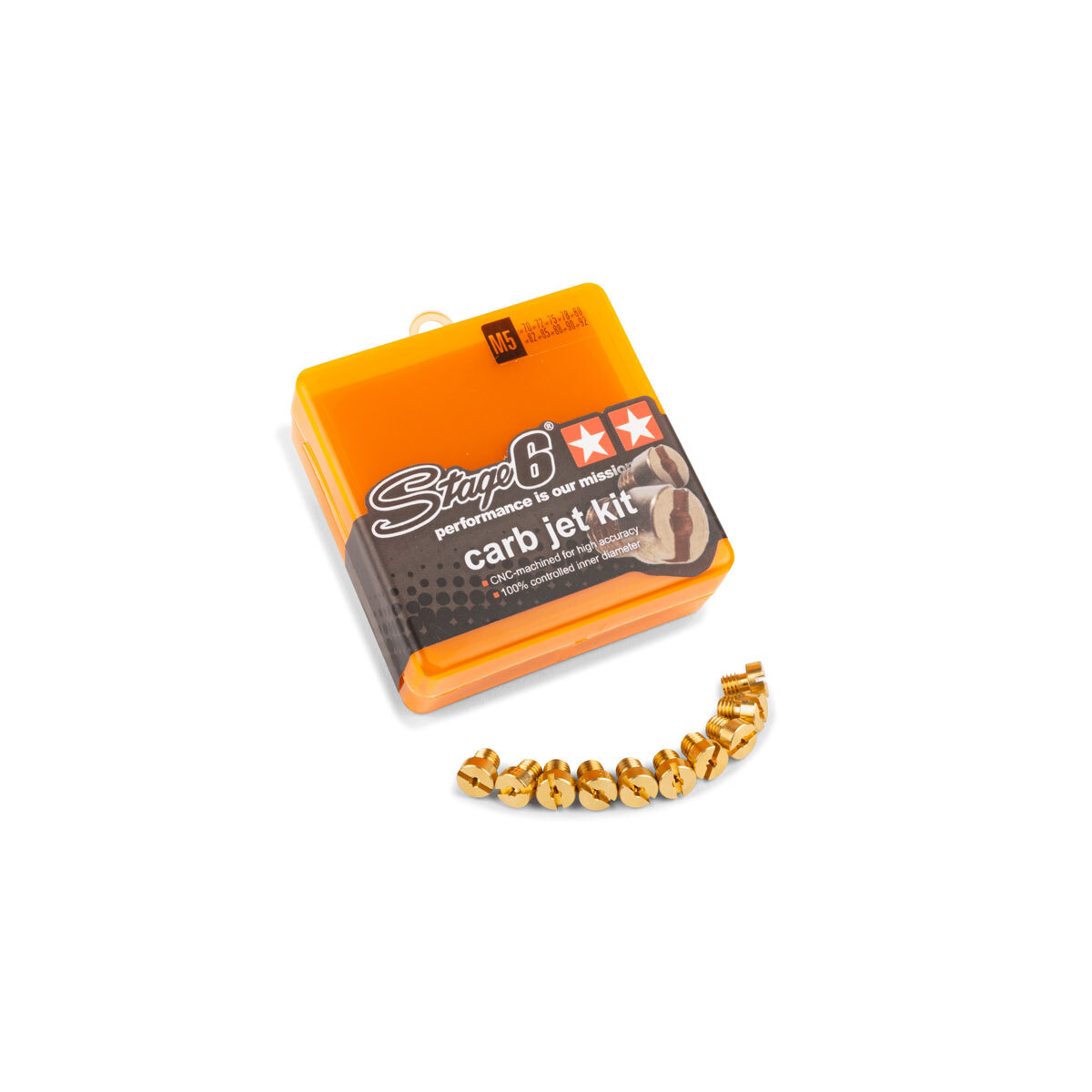 Stage6 Satz von 10 maximalen Düsen für Dell'Orto 5 mm, von 70 bis 92 reichend. S6-28DEL5-001
