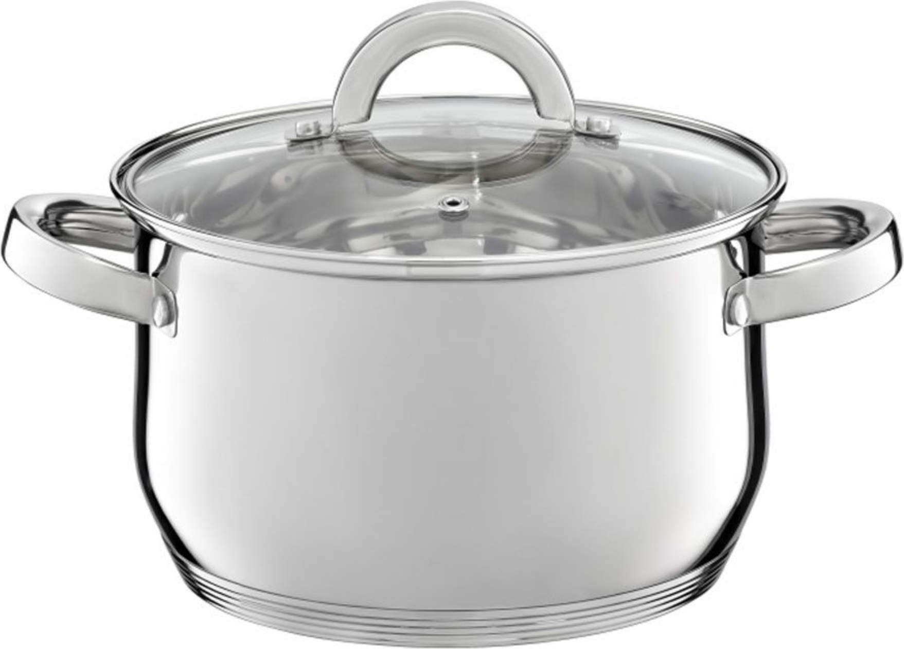 AMBITION | Edelstahl Kochtopf 4,8l - 22 cm - Induktion - Elegant - Mit Glasdeckel - Funktionalität 60801