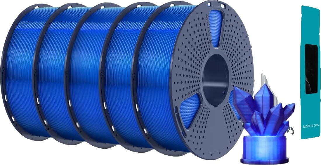 OEM 3D-Filament, hohe Zähigkeit, geringe Schrumpfung, 5KG Klar Blau 1624