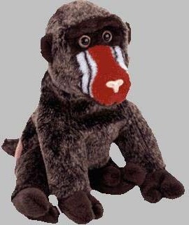 TY - 4250 - Beanie Baby, Cheeks, der Pavian, Plüsch, 16cm