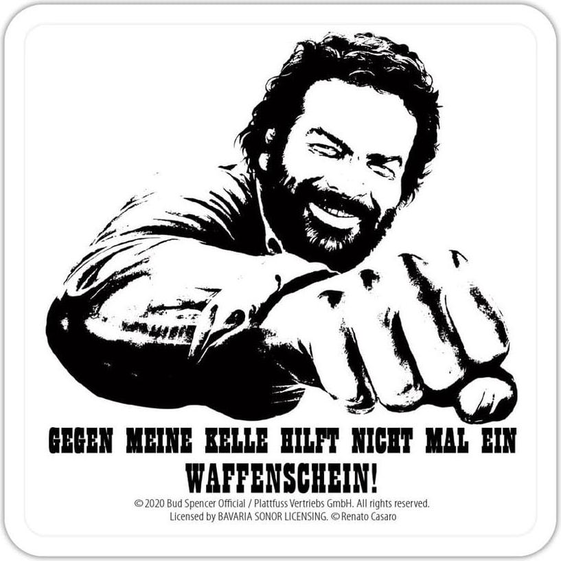 Blechwaren Fabrik Braunschweig Gmbh Bud Spencer Bierdeckel aus Blech Kelle 10 x 10 cm 10057