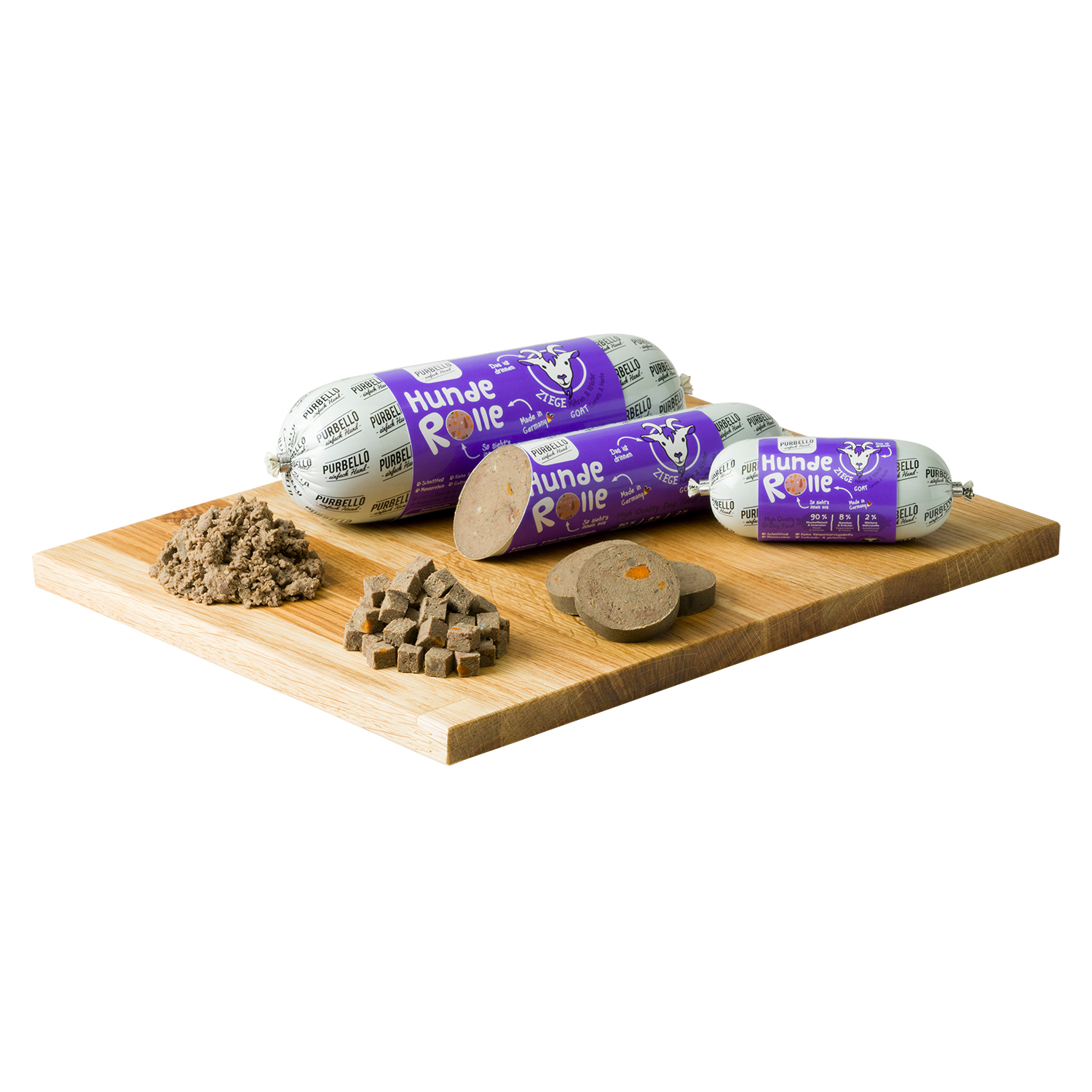 PURBELLO Hundewurst Ziege mit Möhren & Kräutern 8x 200g 031078