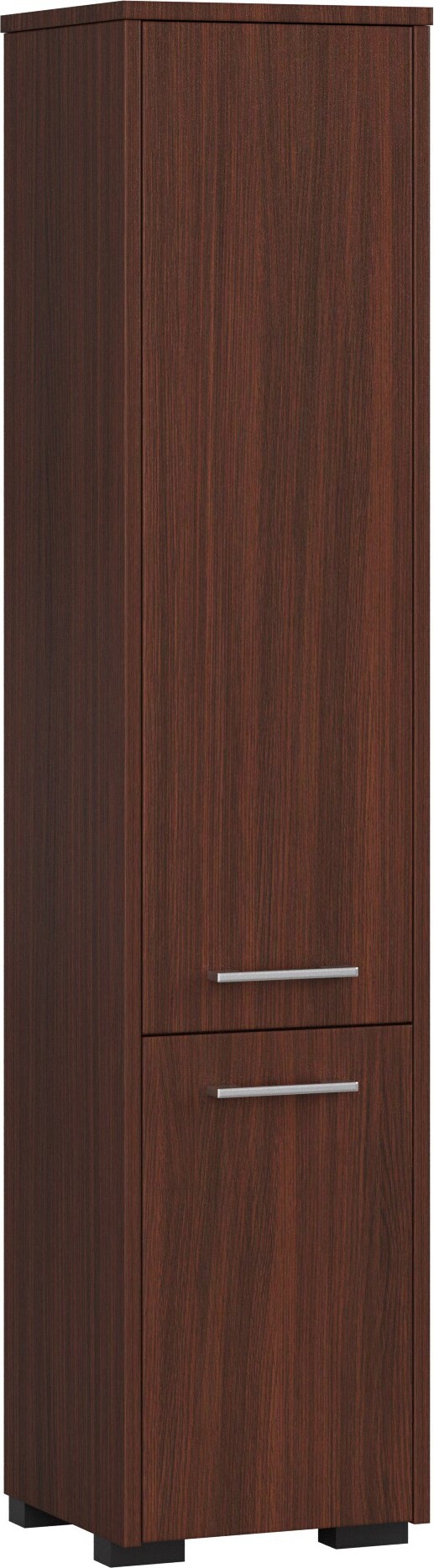 Akord Badezimmersäule FIN Wenge 30 cm 2 Türen 5 Regalböden B30xH140xT30 cm OP0LLAZVEN003