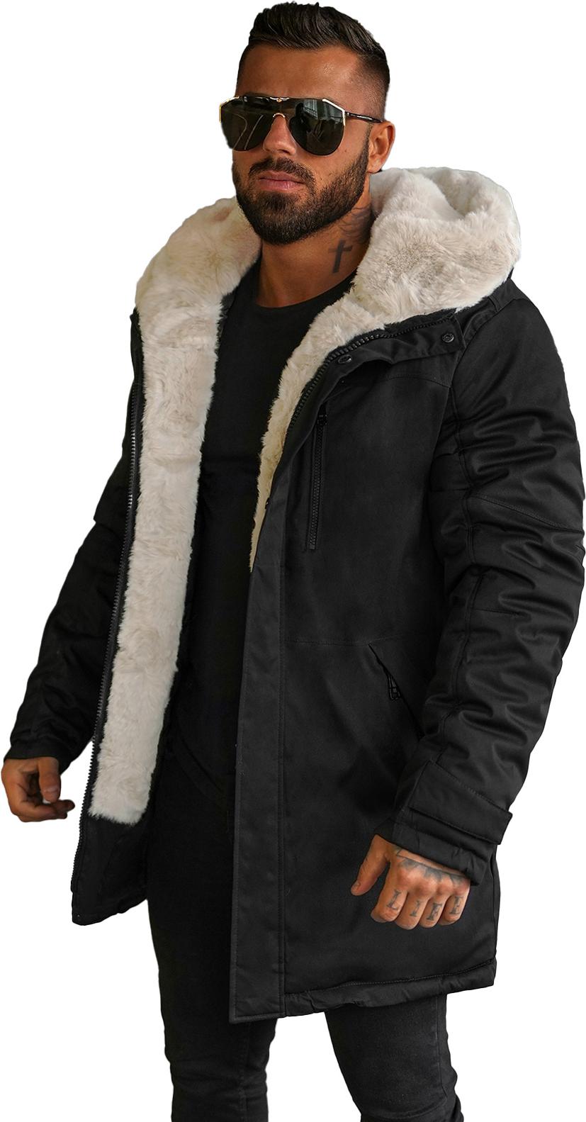 Herren Winterjacke Schwarz OZONEE JS/22M316/392Z S/48