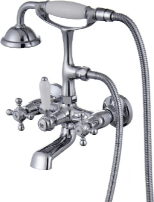 ROGIER & MOTHES Retro-Zweigriff-Wandarmatur KINGDOM verchromt