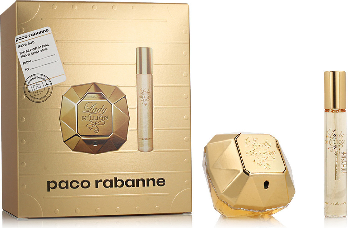 Paco Rabanne Lady Million Woda perfumowana, 80 ml + Woda perfumowana, 20 ml