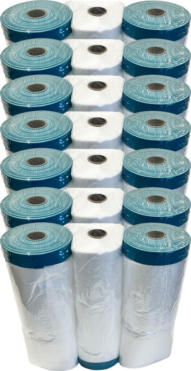 Ciret 21 x Gewebe-Masker 2700 mm x 16 m UV-Band Abklebeband Abdeckfolie Klebeband Folie Klebefolie UV stabil Folienklebeband Gewebeklebeband
