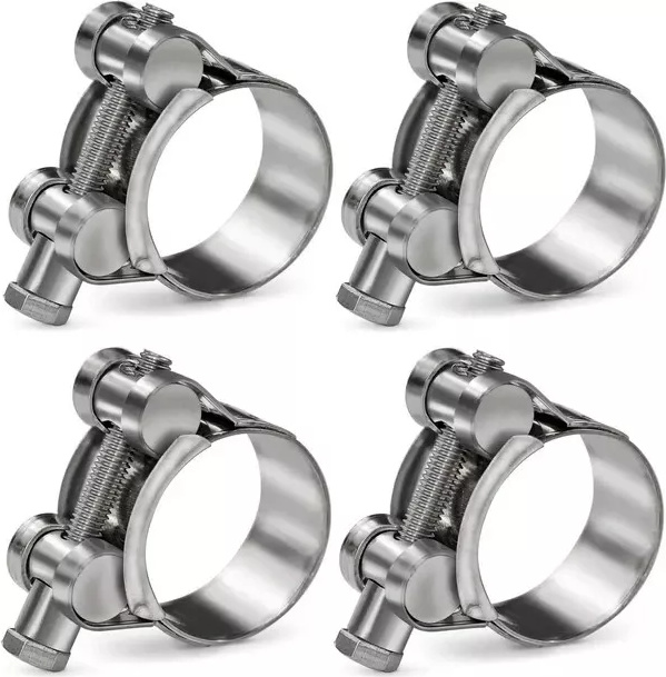 4 Pezzi Morsetti Per Tubo Flessibile AN4 In Alluminio Nero – Raccordi A Vite Per Olio, Carburante, Acqua, Diametro Tubo Max 12mm